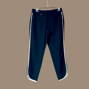 White House Black Market size 4P Taper ankle black with white stripe dress pants